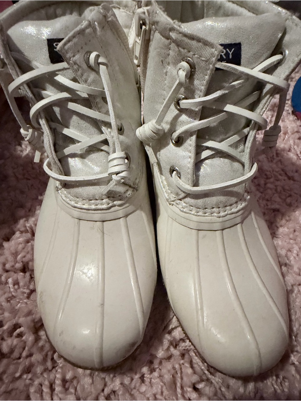 Sperry Kids White Rain & Snow Duck Boots